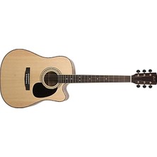 Cort AD880CENS Elektro Akustik Gitar Naturel Satin Renkli Dovetail Sap Bağlantısı ile Profesyonel Kullanım
