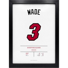 Kaynock Dwyane Wade Jersey, Miami Heat, Lebron James, Nba, Basketbol, Poster Tablo Siyah