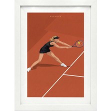 Kaynock Maria Sharapova, Tenis Poster Tablo Beyaz