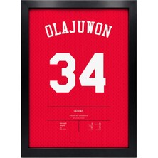 Kaynock Hakeem Olajuwon, Houston Rockets, Basketbol, Nba Poster Tablo Siyah