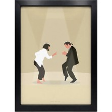 Kaynock Pulp Fiction Poster Tablo, Dijital Tasarım Tablo Siyah