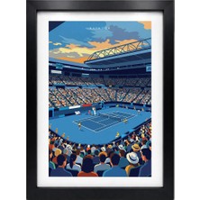 Kaynock Australian Open, Tenis Poster Tablo Siyah
