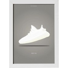 Kaynock Yeezy White, Ayakkabı, Kanye West, Poster Tablo Dijital Tasarım Tablo Beyaz