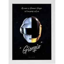 Kaynock Daft Punk Giorgio Poster Tablo Beyaz