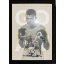 Kaynock Muhammad Ali, Greatest Of All Time, Goat, Boks, Poster Tablo Dijital Tasarım Tablo Siyah