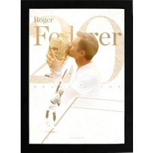 Kaynock Roger Federer 20, Tenis Poster Tablo Siyah