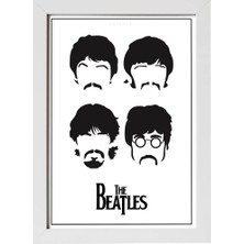 Kaynock The Beatles, John Lennon, Müzik Poster Tablo, Music, Poster Dijital Tasarım Tablo Beyaz