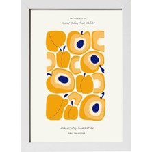 Kaynock Apricot Yellow Blue Poster Tablo Beyaz