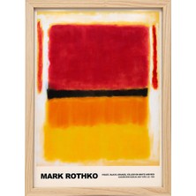 Kaynock Mark Rothko Violet, Black, Orange, Modern, Contemporary Art, Dijital Tasarım Ahşap