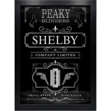 Kaynock Peaky Blinders, Tommy Shelby, Dizi-Film Poster Tablo Dijital Tasarım Siyah