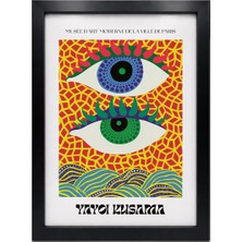 Kaynock Yayoi Kusama 4, Modern, Contemporary Art, Sanat, Poster Tablo Dijital Tasarım Tablo Siyah