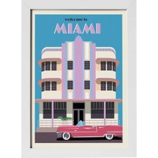 Kaynock Miami Poster Tablo, Dijital Tasarım Tablo