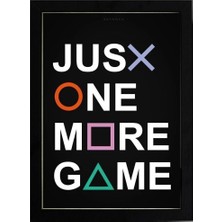 Kaynock Playstation Just One More Game, Gamer, Oyun Tablo, Ps, Poster Tablo, Dijital Tasarım