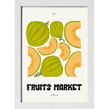 Kaynock Muskmelon, Meyve, Minimal, Ev Dekorasyon, Mutfak Kafe Dekorasyon Poster Tablo