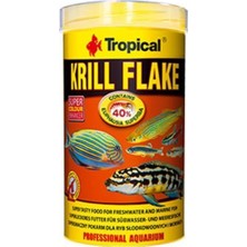 Tropical Krill Flake 100ml 20gr Yüksek Proteinli Beslenme Türü Seçici Balıklar İçin Kaliteli Yem