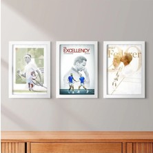 Kaynock Roger Federer 3'lü Set, Tenis, Rafael Nadal, Tablo Seti, Poster Tablo Dijital Tasarım