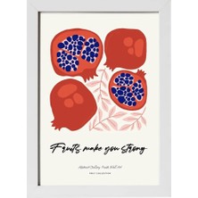 Kaynock Blue Pomegranate, Meyve, Minimal, Ev Dekorasyon, Mutfak Kafe Dekorasyon Poster Tablo