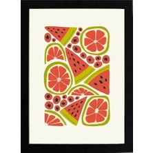 Kaynock Watermelon, Meyve, Minimal, Ev Dekorasyon, Mutfak Kafe Dekorasyon Poster Tablo