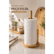 Porsima Bambu Yuvarlak Kağıt Havluluk 14 cm Pratik Kullanım Ergonomik Mutfak Havluluğu