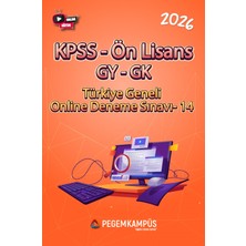 Pegem Kampüs 2026 KPSS Ön Lisans GYGK Türkiye Geneli Online Deneme Sınavı-14