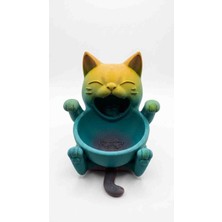 Kedi Desenli Mama ve Su Kabı