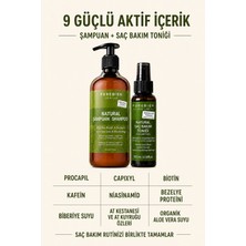 Natural Şampuan ve Saç Bakım Toniği Seti – Dökülme Karşıtı, Güçlendirici ve Besleyici Bakım 500 ml + 100 ml