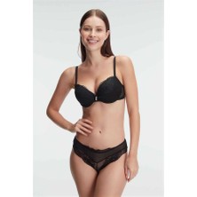 Aria's Closet Arias Closet Balenli Destekli Dolgulu Taşlı Dantelli Sütyen ve Slip Takım