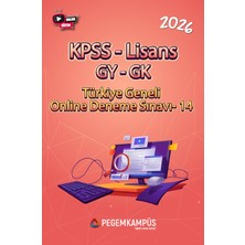 Pegem Kampüs 2026 KPSS Lisans GYGK Türkiye Geneli Online Deneme Sınavı-14