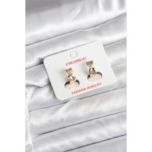 Oghamay 14K Gold Renk Kaplama cm Kadın Küpe