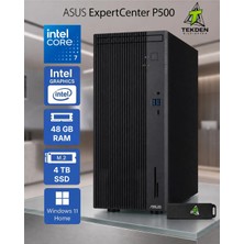 Asus Expertcenter P500 Intel Core 7 (240H) 48GB Ddr5 4tb SSD Windows 11 Home + Office 2026 + Flash Bellek Hediye