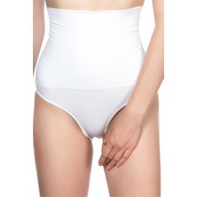 Aria's Closet Beyaz Double Yüksek Bel Çıtçıtlı  Slip Korse