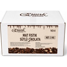 Ertürk Mat Fıstık Sütlü Çikolata Standart No:4  (3 Kg)