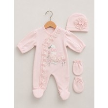 Kardeşler Bebe Dantel Detaylı Bebek Tulum Seti