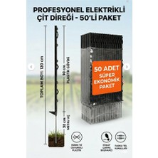 Dedeks Plastik Elektrikli Çit Direği 50 Adet 125 cm