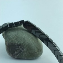 Oghamay Hematit Görünümlü Ok Çavuş   Bileklik Unisex