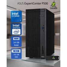 Asus Expertcenter P500 Intel Core 7 (240H) 24GB Ddr5 512GB SSD Freedos + Flash Bellek Hediye
