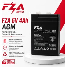 Fza 6V 4.5 Ah Agm Bakımsız Kuru Çocuk Arabası Aküsü 70X47X101 mm