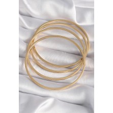 Oghamay Ajda 4'lü Gold Kadın Ince Ajda Bilezik - 3155-4