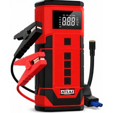 Attlas Ajs 12 4'ü 1 Arada Akü Takviye Cihazı 12V 6A 120 Psı Lastik Şişirme Powerbank LED