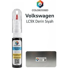 COLORGUARD Volkswagen LC9X Derin Siyah İğneli ve Fırçalı Özel Tasarım Şişe Rötuş Boyası ve Profesyonel Rötuş Çeliği Seti