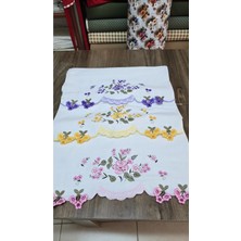 Halime Araz Gülçeyiz Çeyizlik Çiçekli El / Yüz Havlusu 50 x 90