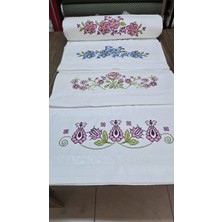 Halime Araz Gülçeyiz Çeyizlik Kaneviçe 3'lü El / Yüz Havlusu 50 x 90