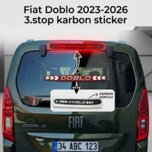 Carmind Fiat Doblo Karbon Arka Fren Stop Lambası Sticker 2023-2026