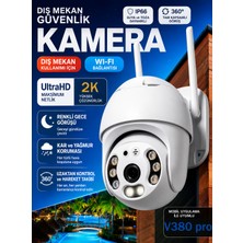 Dobest 2k Wifi Kablosuz Ptz Dış Mekan Güvenlik Kamerası 360° Dönüş 30 Metre Gece Görüşü Hareket Algılama Uzaktan Telefon Kontrollü Iki Yönlü Sesli Kamera