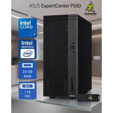 Asus Expertcenter P500 Intel Core 7 (240H) 24GB Ddr5 1tb SSD Freedos + Flash Bellek Hediye