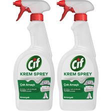 Krem Sprey Çok Amaçlı Amonyak Yüzey Temizleyici Yağ ve Kir Çıkarıcı 750 ml 2li Paket