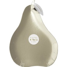Meri Meri - Gold Pear Plates - Altın Armut Tabaklar - 8'li