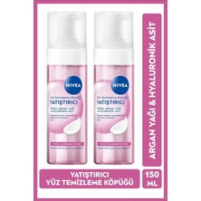 Nivea Yatıştırıcı Yüz Yıkama Köpüğü 150ml, Kuru ve Hassas Cilt, Argan Yağı, Hyaluronik Asit, X2 Adet Set