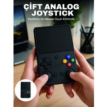 Mossem 3.5 Inç IPS Ekran Retro Oyun Konsolu 64GB Dahili Hafıza Çift Analog Joystick Taşınabilir El Konsolu