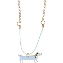 Meri Meri - Enamel Sausage Dog Necklace - Sosis Köpek Kolye